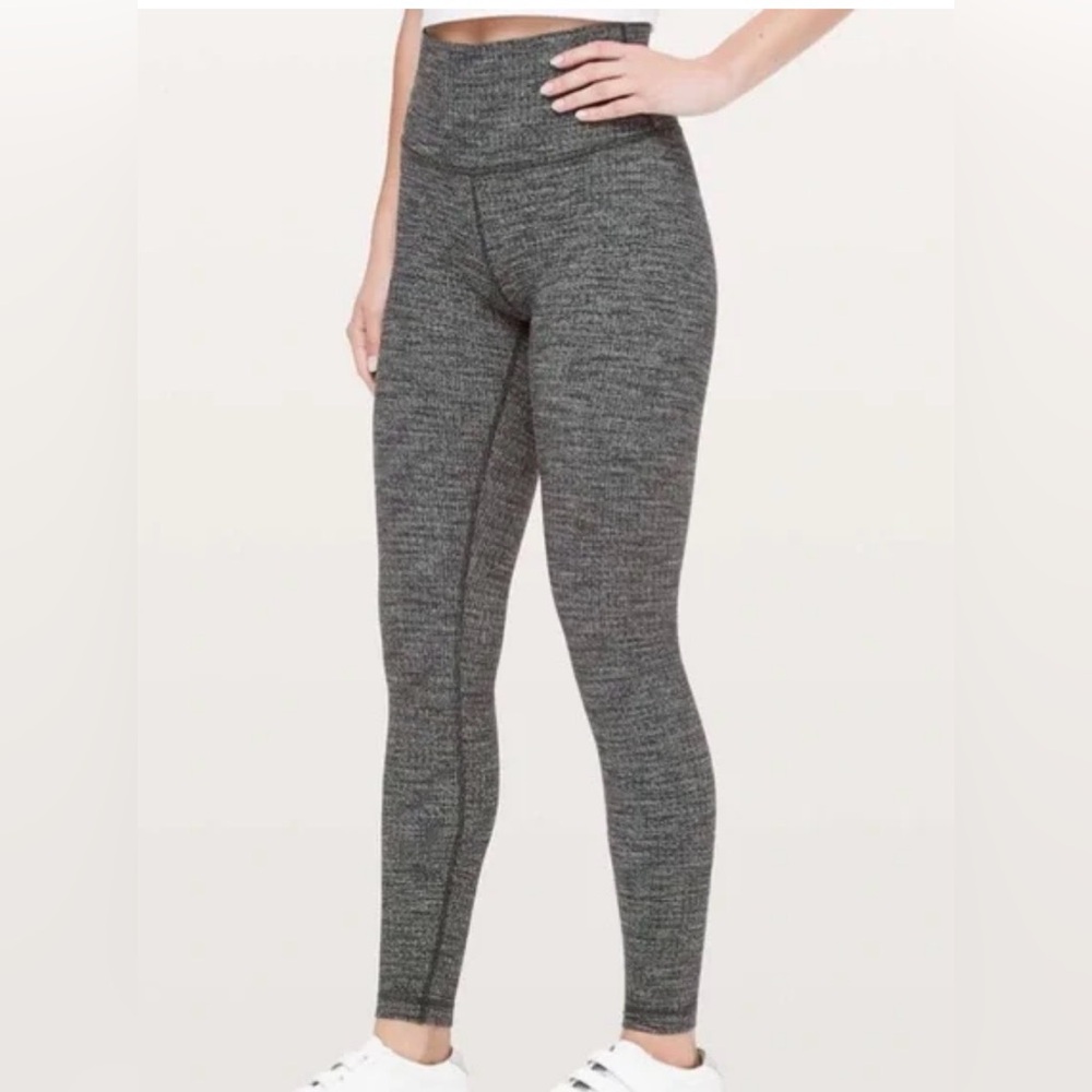 Lululemon Wunder Under Herringbone Black 28” Inseam Size 8